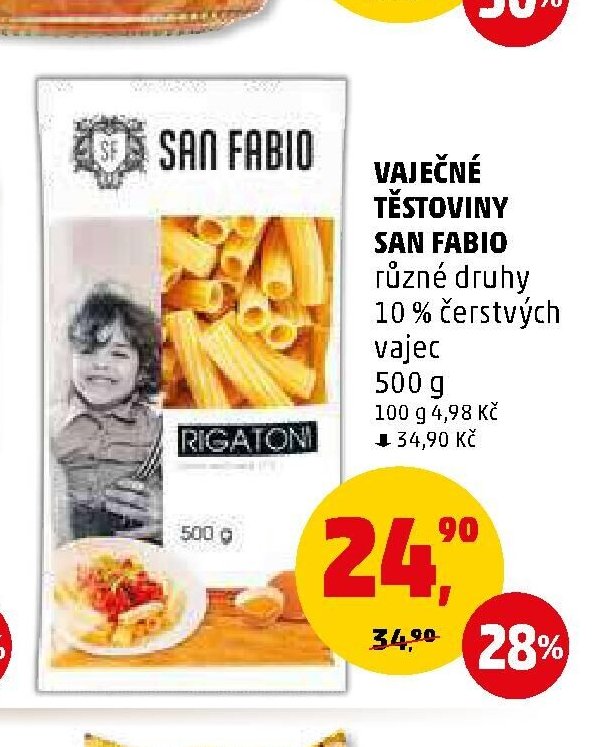 VAJEČNÉ TĚSTOVINY SAN FABIO