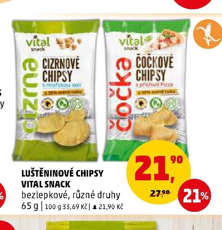 Luštěninové chipsy Vital Snack