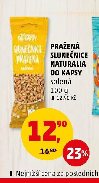 Pražená slunečnice Naturalia do kapsy