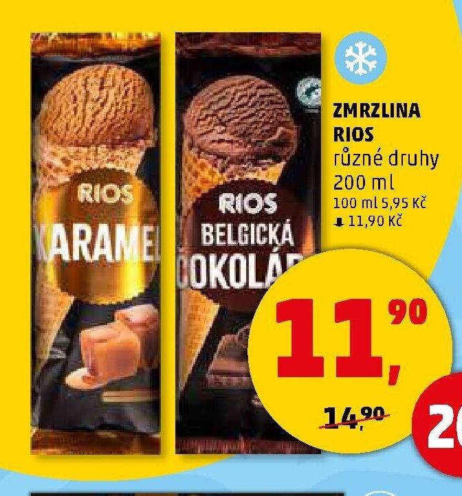 Zmrzlina Rios různé druhy
