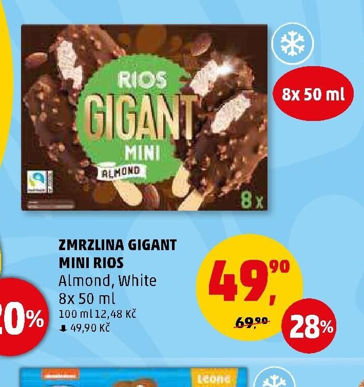 Zmrzlina Gigant Mini Rios Almond, White