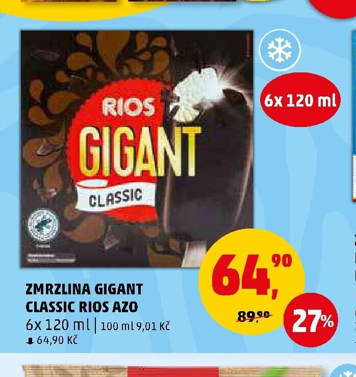 Zmrzlina Gigant Classic Rios azo