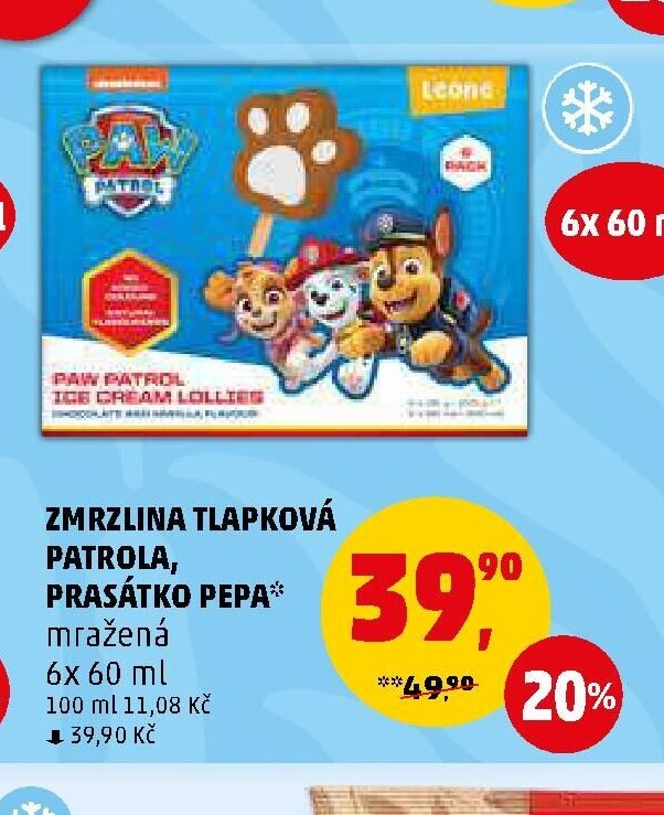 Zmrzlina Tlapková Patrola, Prasátko Pepa mražená