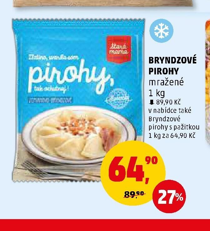 Bryndzové pirohy mražené