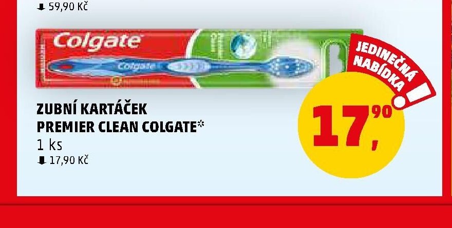 ZUBNÍ KARTÁČEK PREMIER CLEAN COLGATE