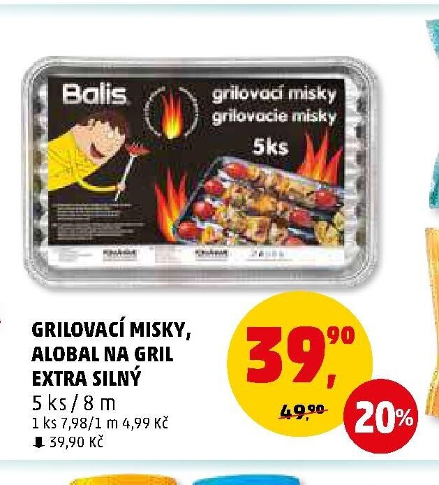 Grilovací misky Alobal na gril extra silný