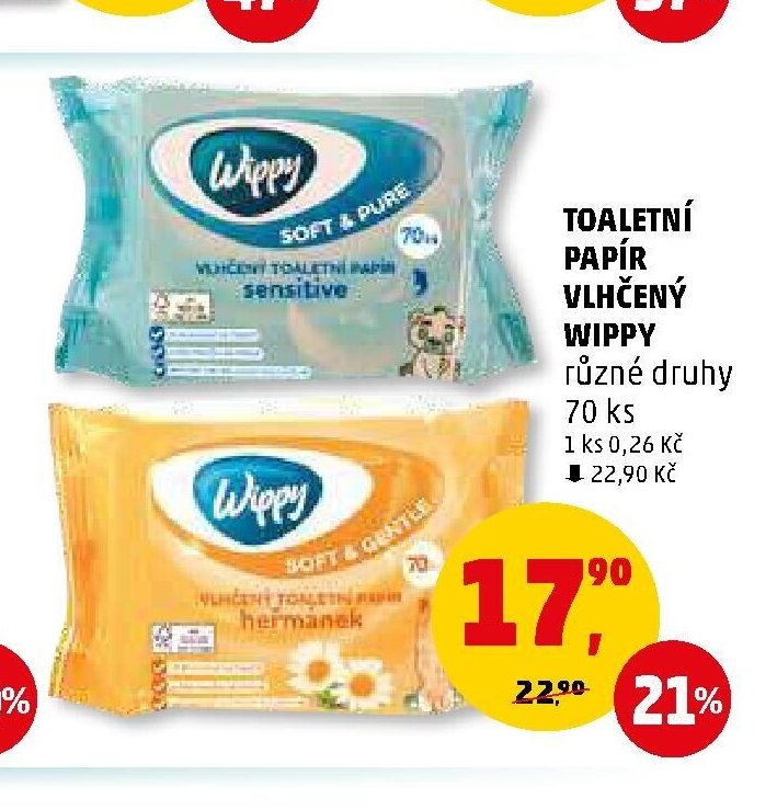 Toaletní papír vlhčený Wippy