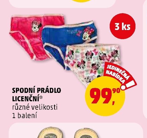 SPODNÍ PRÁDLO LICENČNÍ
