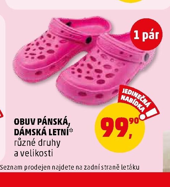OBUV PÁNSKÁ, DÁMSKÁ LETNÍ