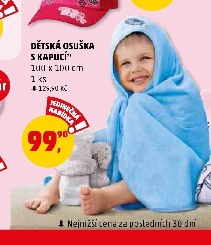 DĚTSKÁ OSUŠKA S KAPUCÍ