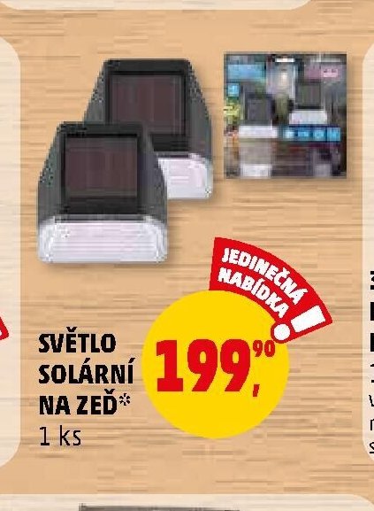 SVĚTLO SOLÁRNÍ NA ZEĎ