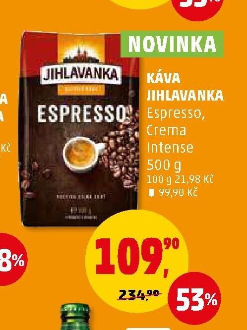 Káva Jihlavanka Espresso, Crema, Intense