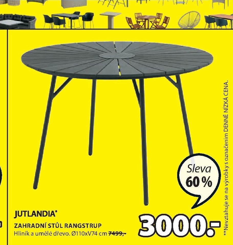 JUTLANDIA ZAHRADNÍ STŮL RANGSTRUP