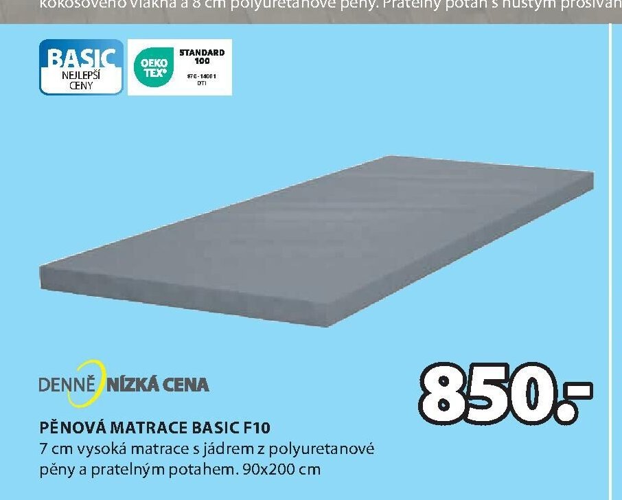 PĚNOVÁ MATRACE BASIC F10