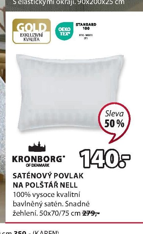 Saténový povlak na polštář NELL