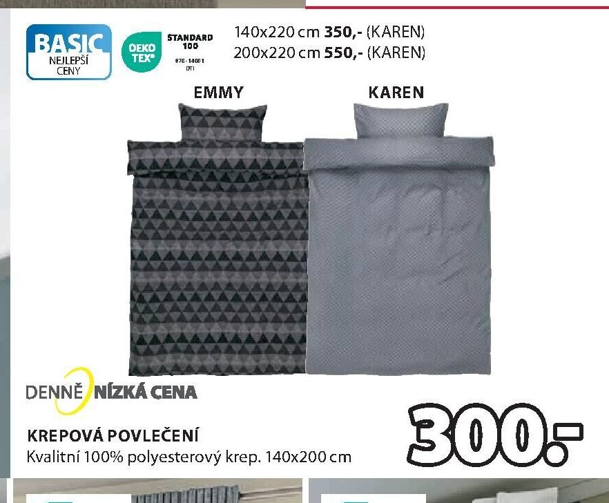 Krepové povlečení EMMY / KAREN