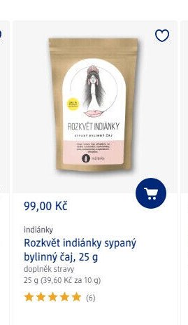 indiánky Rozkvět indiánky sypaný bylinný čaj, 25 g