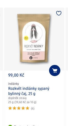 indiánky Rozkvět indiánky sypaný bylinný čaj, 25 g