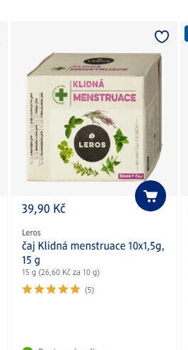 Leros čaj Klidná menstruace 10x1,5g, 15 g