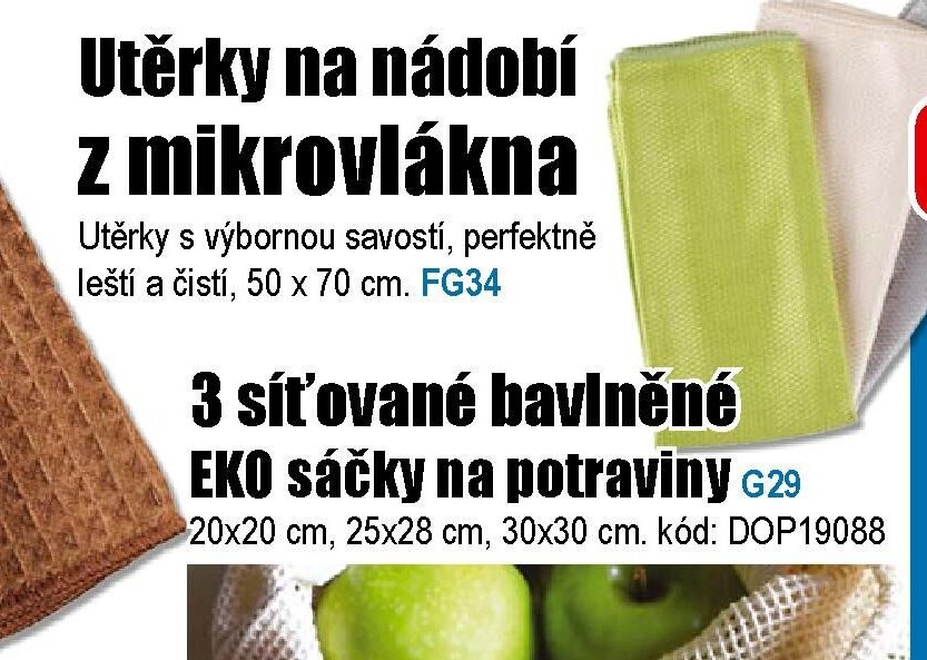 Utěrky na nádobí z mikrovlákna