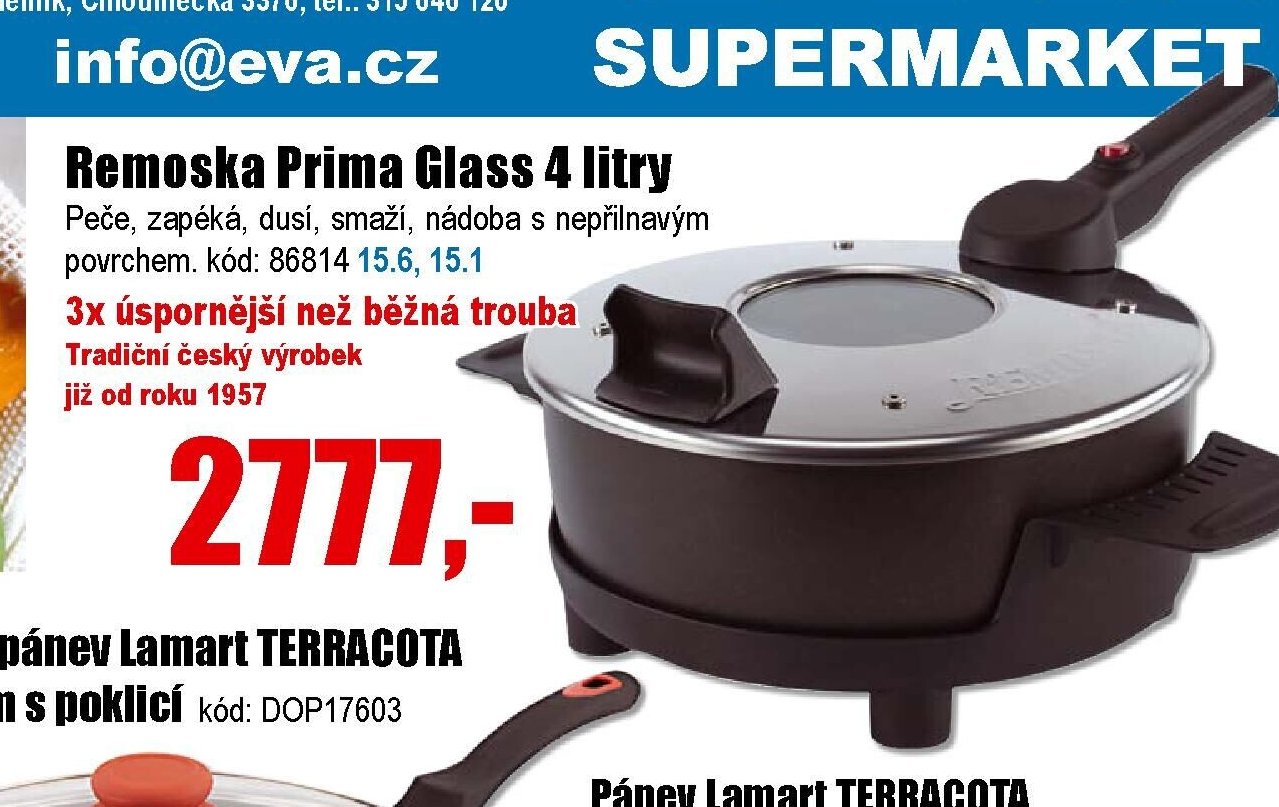 Remoska Prima Glass 4 litry