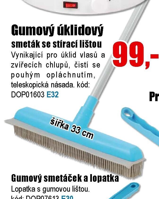 Gumový úklidový smeták