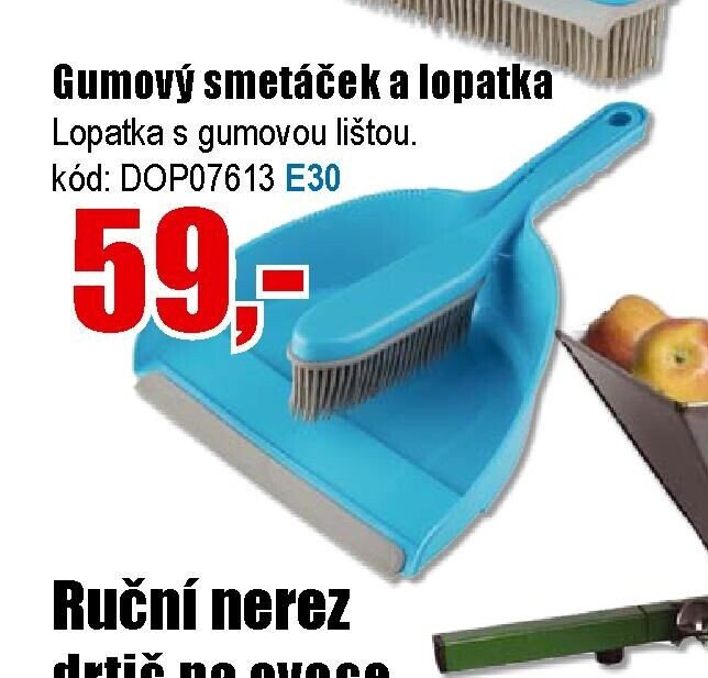 Gumový smetáček a lopatka
