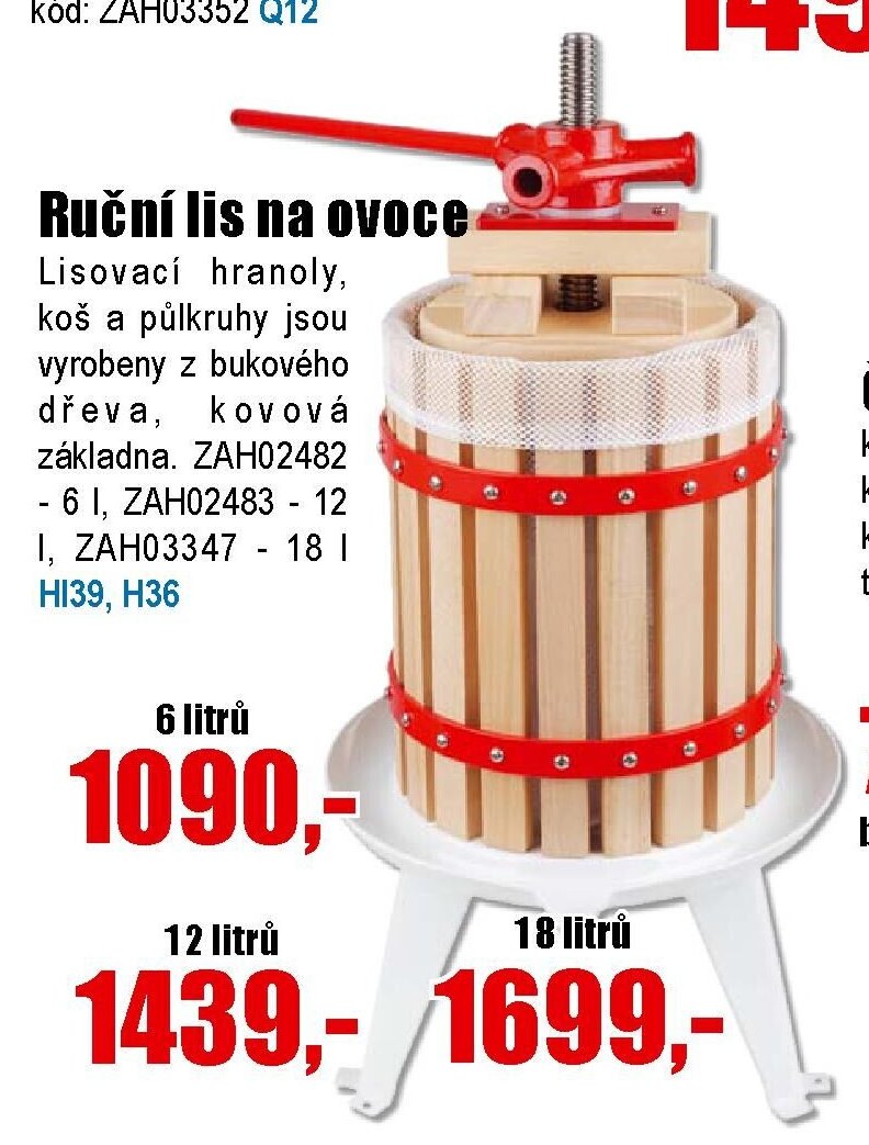 Ruční lis na ovoce