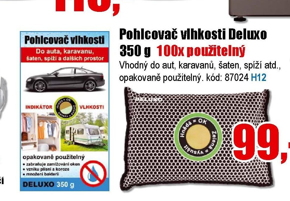 Pohlcovač vlhkosti Deluxo 350 g