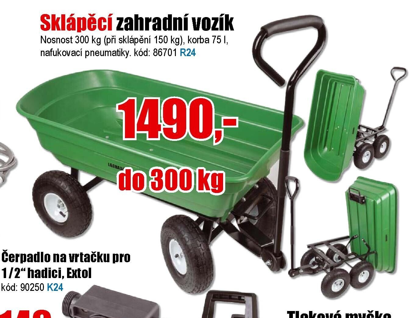 Sklápěcí zahradní vozík