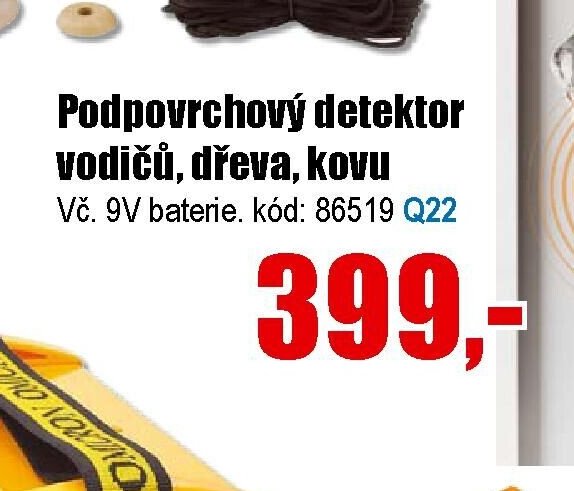 Podpovrchový detektor vodičů, dřeva, kovu