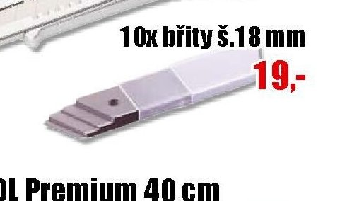 10x břity 18 mm