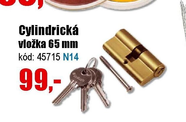 Cylindrická vložka 65 mm