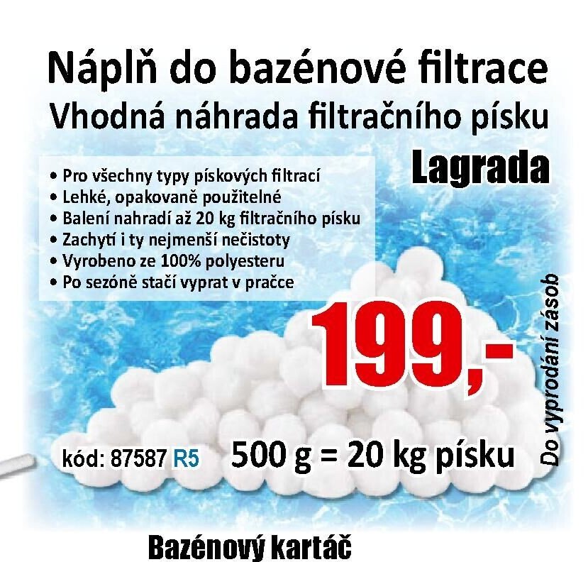 Náplň do bazénové filtrace