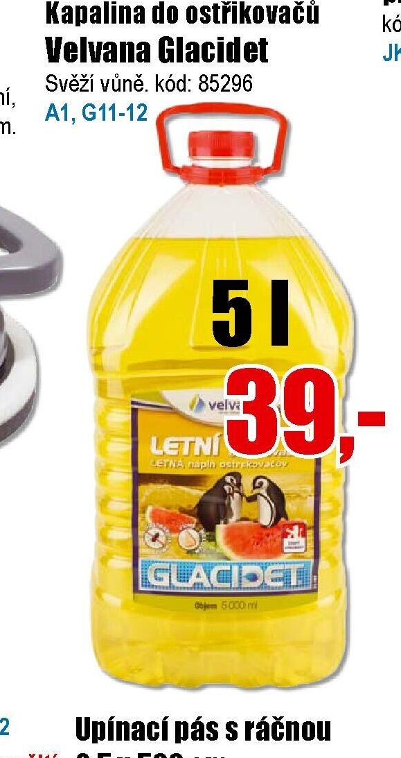 Kapalina do ostřikovačů Velvana Glacidet