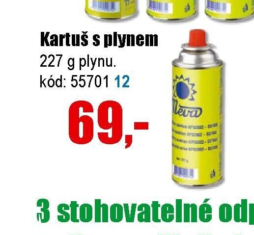 Kartuš s plynem