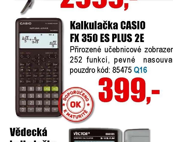 Kalkulačka CASIO FX 350 ES PLUS 2E