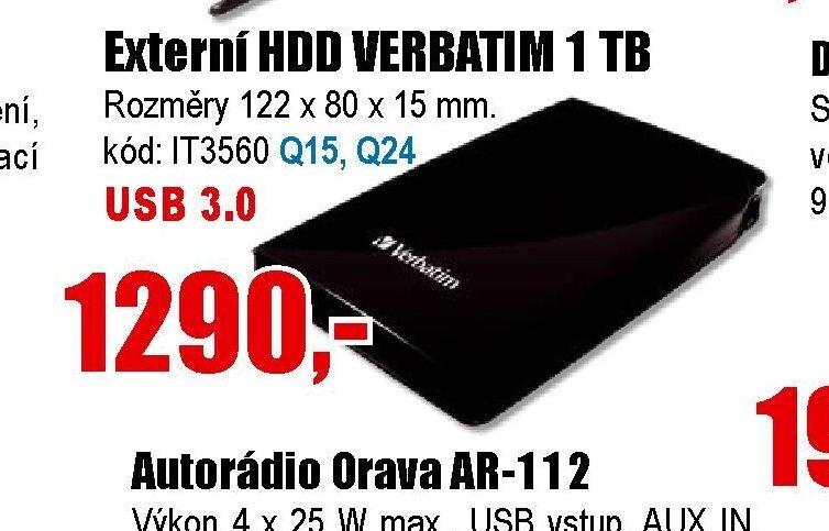 Externí HDD VERBATIM 1 TB