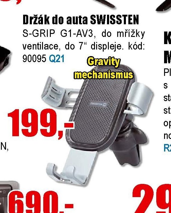 Držák do auta SWISSTEN S-GRIP G1-AV3