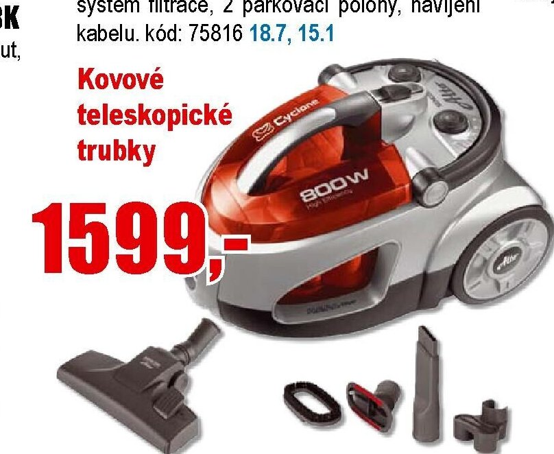 Bezsáčkový vysavač SENCOR SVC 730RD-EUE2
