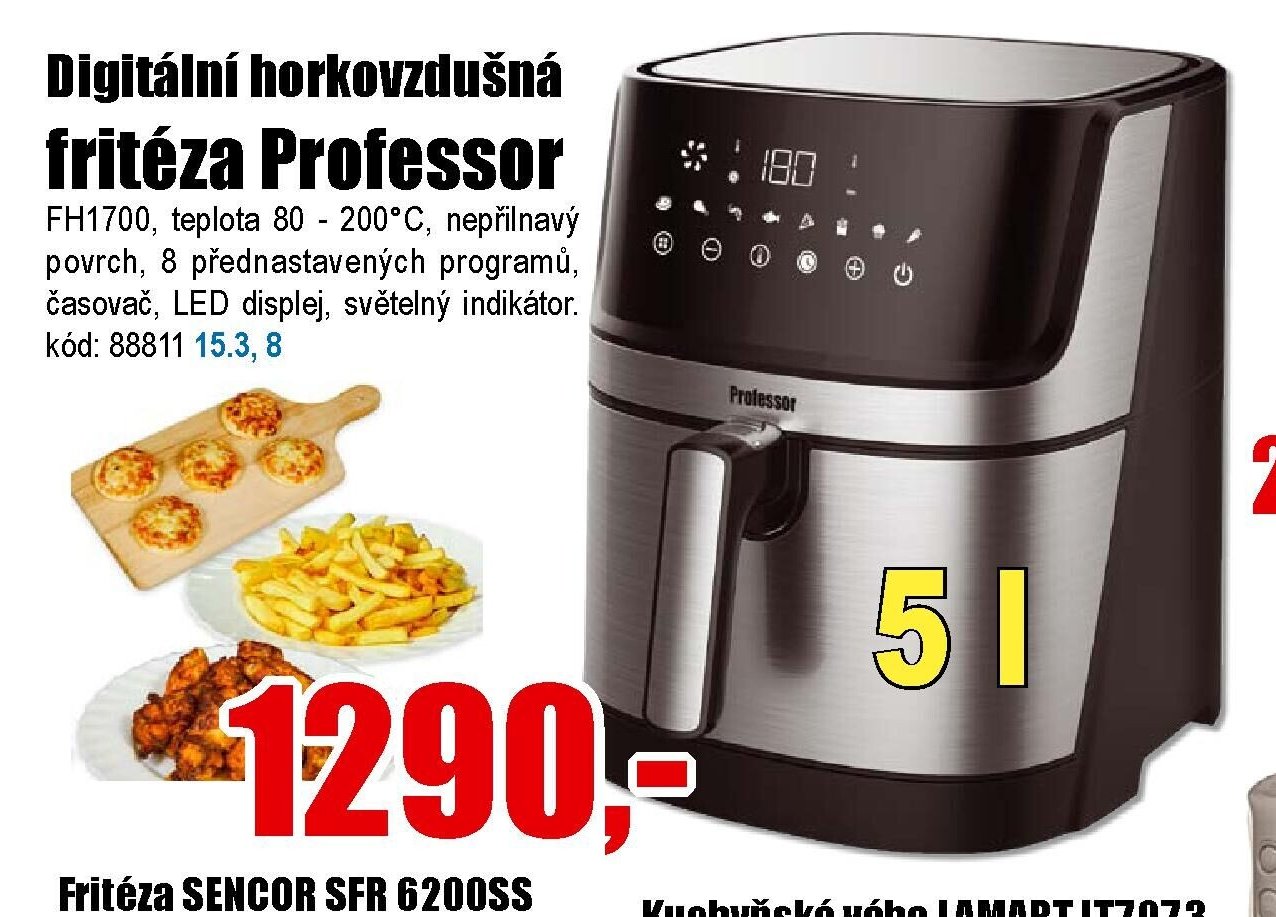 Digitální horkovzdušná fritéza Professor