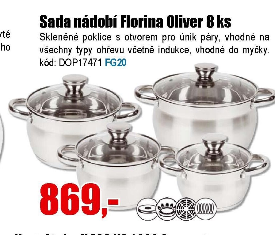 Sada nádobí Florina Oliver 8 ks
