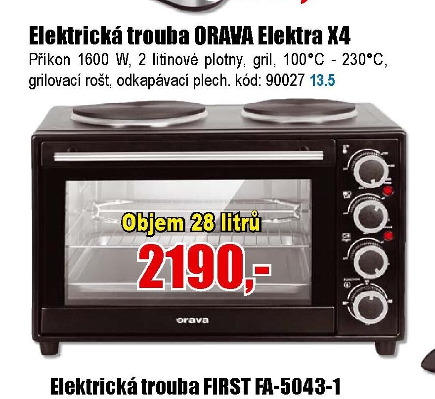 Elektrická trouba ORAVA Elektra X4