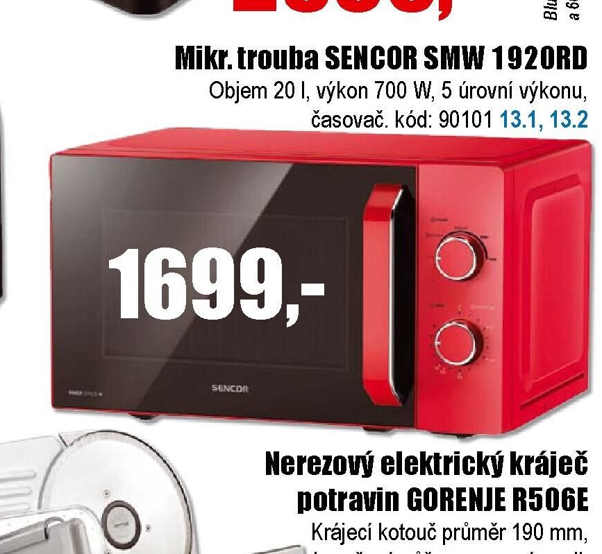 Mikr. trouba SENCOR SMW 1920RD