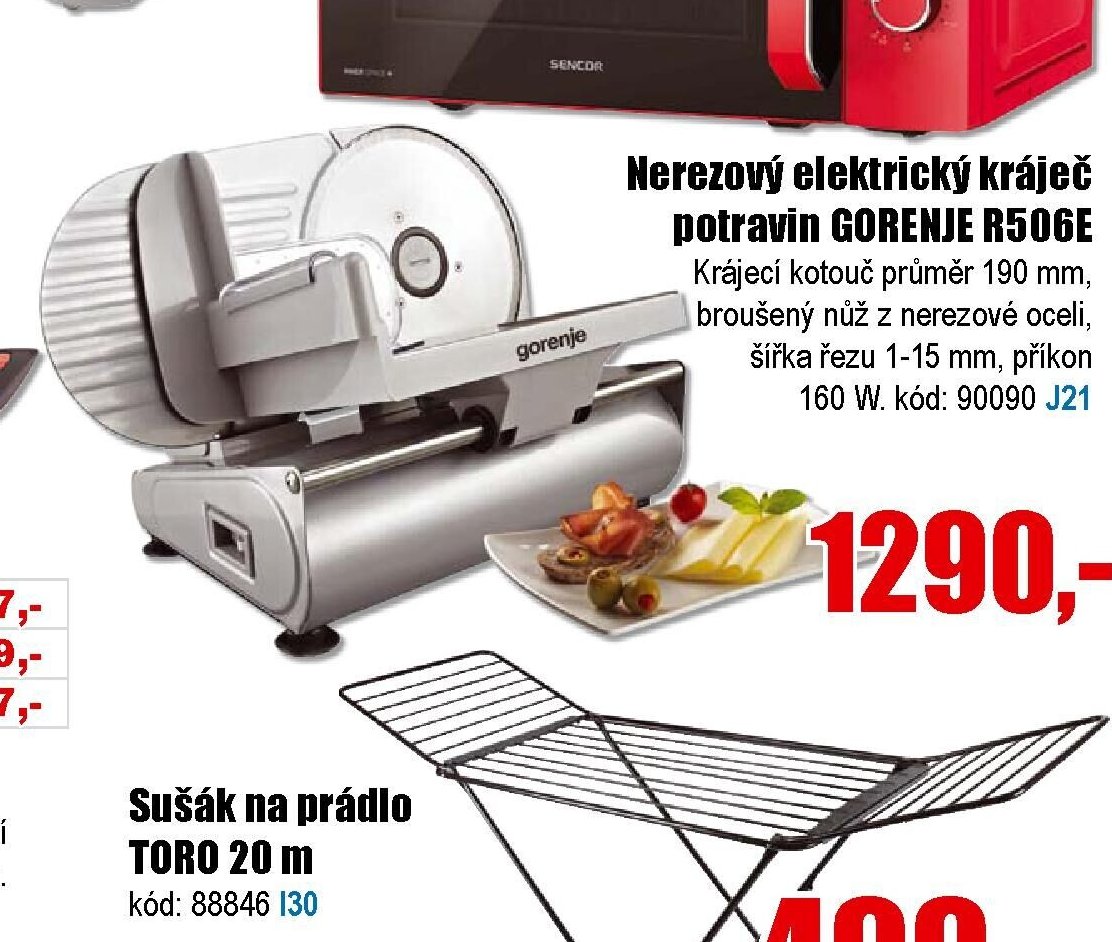 Nerezový elektrický kráječ potravin GORENJE R506E