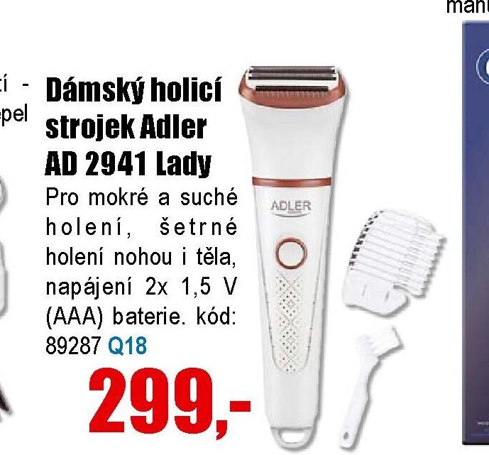Dámský holicí strojek Adler AD 2941 Lady