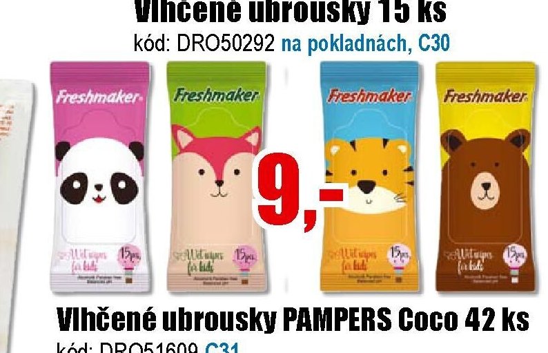 Vlhčené ubrousky 15 ks