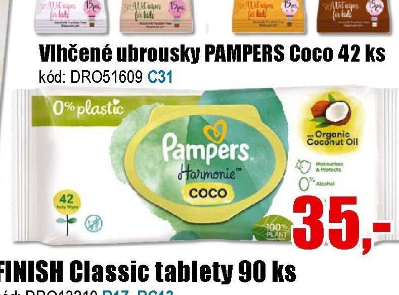 Vlhčené ubrousky PAMPERS Coco 42 ks