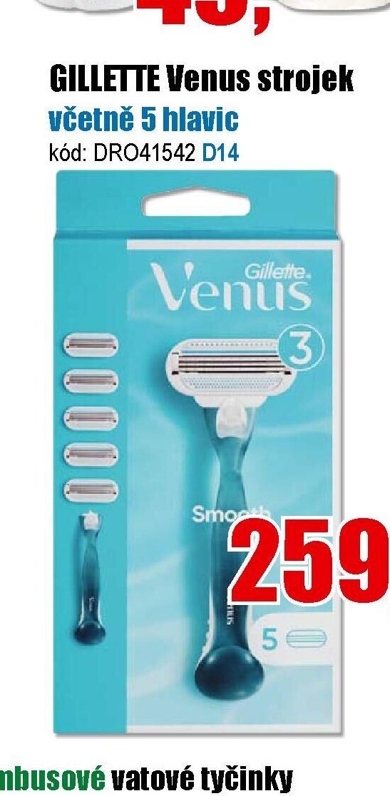 GILLETTE Venus strojek včetně 5 hlavic