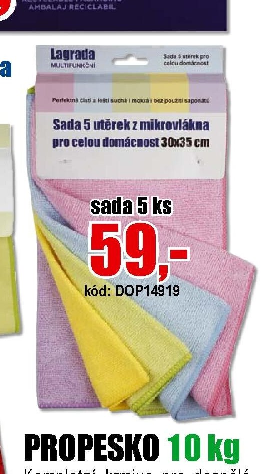 Sada 5 utěrek z mikrovlákna